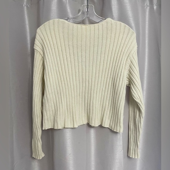 Abound - Ivory V-neck Knit Slouch Over Sized sweater - Picture 3 of 4